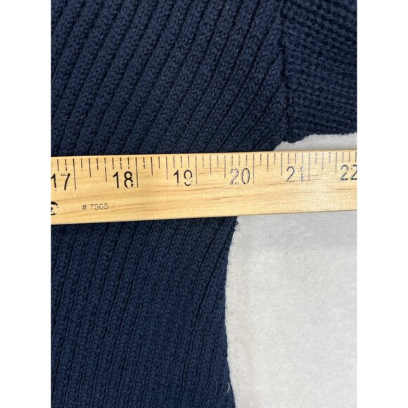 Athleta Sweater Tunic Womens Small Navy Blue Ribbed Knit Long Sleeve - Picture 3 of 6
